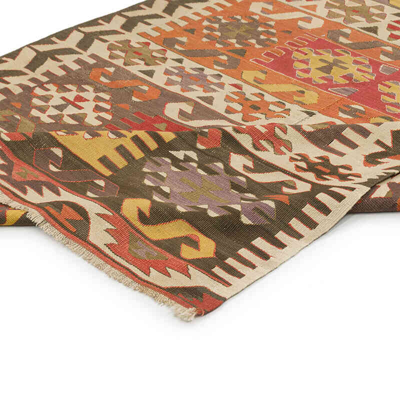 Çok Renkli Antika Aydın Kilimi - 136 cm x 311 cm - K0007929