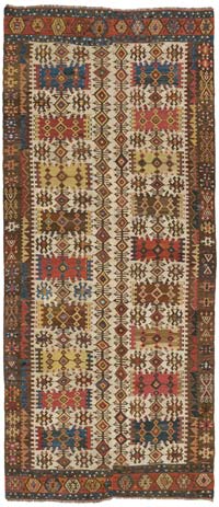 Multicolor Alfombra Antigua Hotamis Kilim - 189 cm x 424 cm