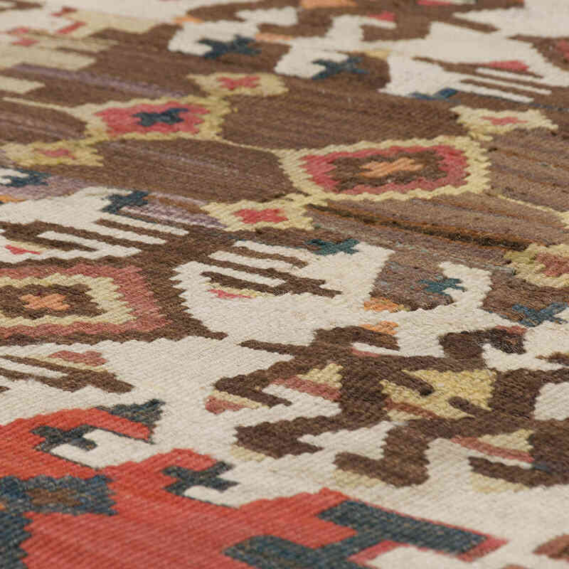 Multicolor Antique Hotamis Kilim Rug - 6' 2" x 13' 11" (74" x 167") - K0007937