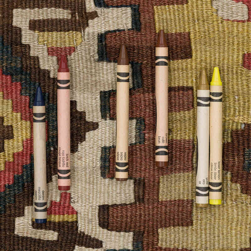 Multicolor Antique Hotamis Kilim Rug - 6' 2" x 13' 11" (74" x 167") - K0007937