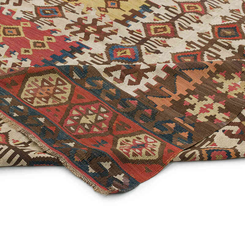 Multicolor Antique Hotamis Kilim Rug - 6' 2" x 13' 11" (74" x 167") - K0007937