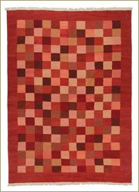 Red, Pink New Handwoven Turkish Kilim Rug - 6'  x 8' 3" (72" x 99")