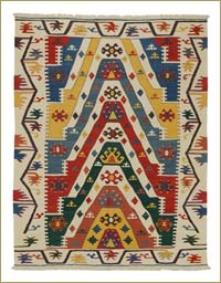 Multicolor Nueva Alfombra Turca Kilim - 180 cm x 232 cm