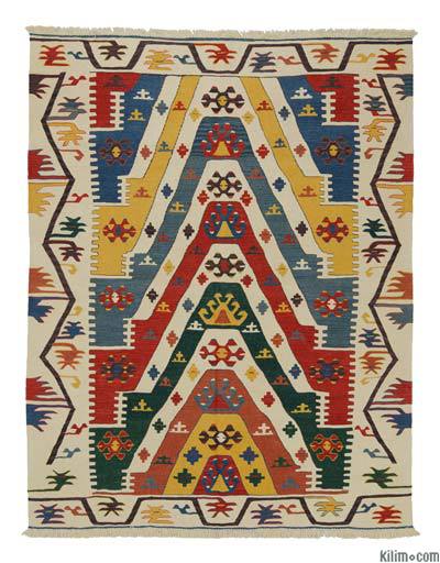 Çok Renkli Yeni Kök Boya El Dokuma Kilim - 180 cm x 232 cm