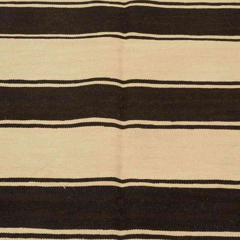 Kahverengi, Bej Yeni El Dokuma Kilim - K0007960