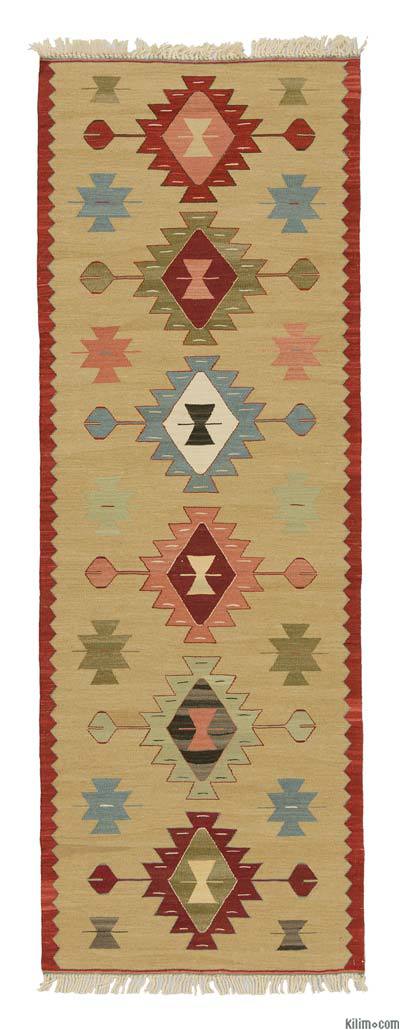 Bej Yeni Kök Boya Kilim Yolluk