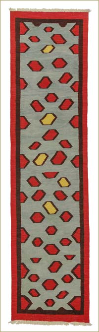 New Turkish Kilim Runner - 2' 9" x 10' 10" (33" x 130")
