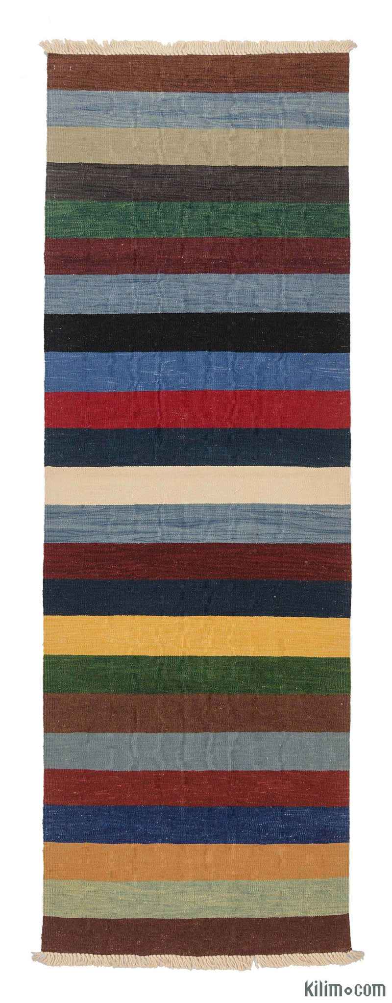 Multicolor New Turkish Kilim Runner - K0007970