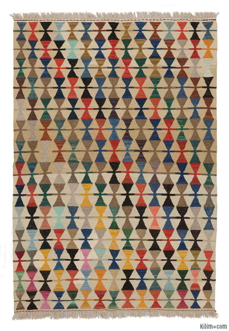Multicolor Nueva Alfombra Turca Kilim - K0007978