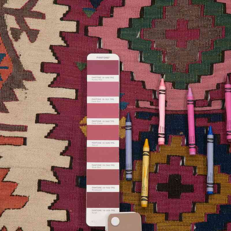 Multicolor Antique Adana Kilim Rug - 5' 6" x 12' 2" (66" x 146") - K0007983