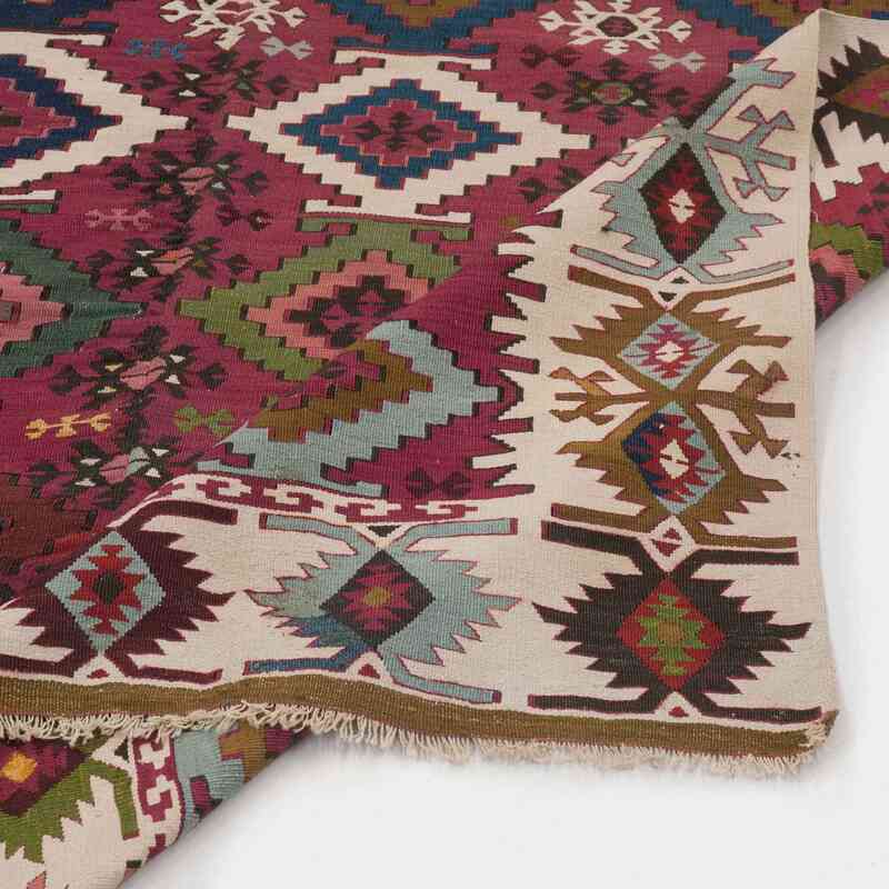 Multicolor Antique Adana Kilim Rug - 5' 6" x 12' 2" (66 in. x 146 in.) - K0007983