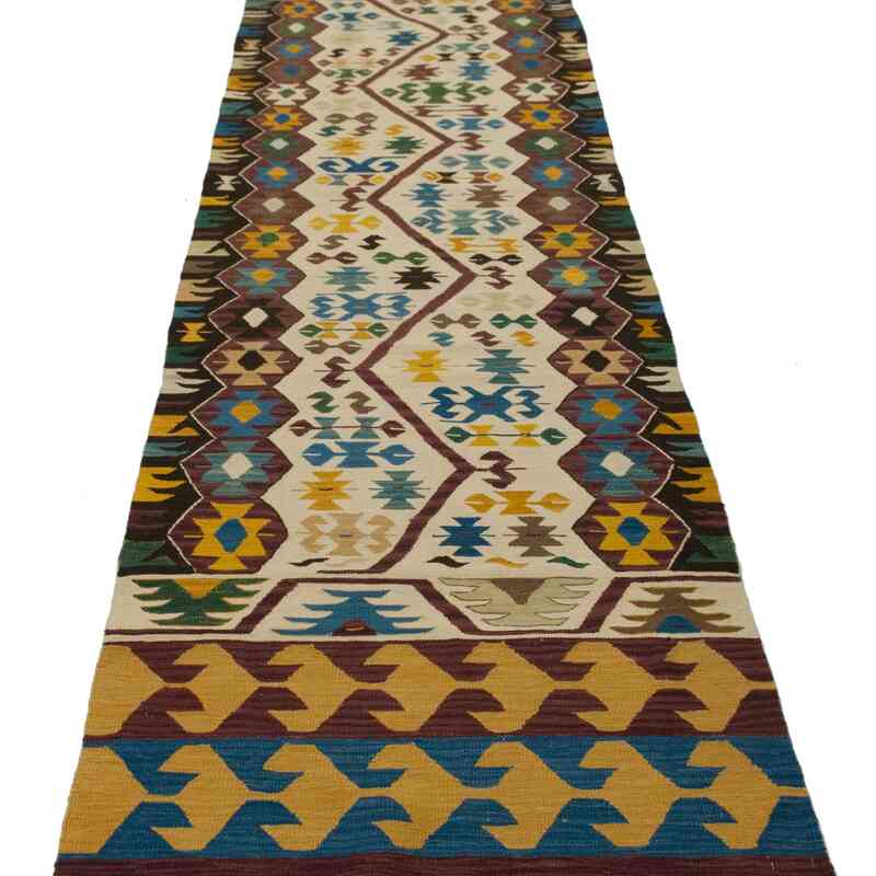 Multicolor Nuevo Kilim Turco De Pasillo - K0008060