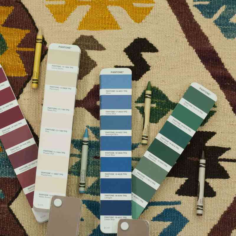 Multicolor Nuevo Kilim Turco De Pasillo - K0008060