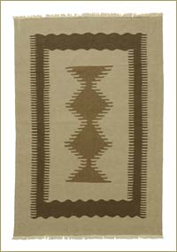 Kahverengi Yeni Kök Boya El Dokuma Kilim - 177 cm x 263 cm