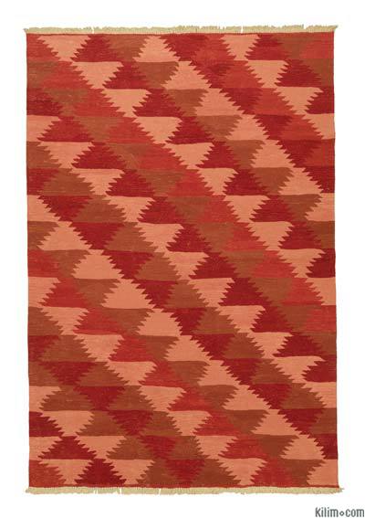 Kırmızı Yeni Kök Boya El Dokuma Kilim - 185 cm x 271 cm