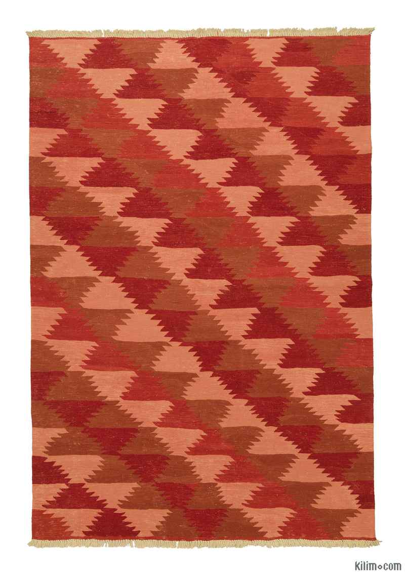 Kırmızı Yeni Kök Boya El Dokuma Kilim - 185 cm x 271 cm - K0008657