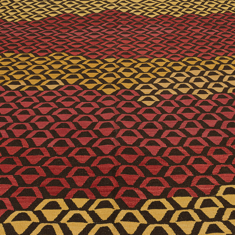 New Handwoven Turkish Kilim Rug - 6' 5" x 8' 8" (77" x 104") - K0008673