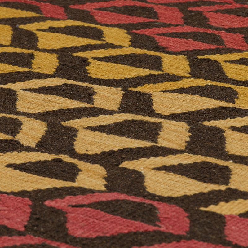 New Handwoven Turkish Kilim Rug - 6' 5" x 8' 8" (77" x 104") - K0008673