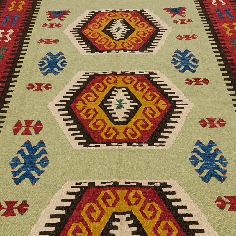 Nueva Alfombra Turca Kilim - 181 cm x 270 cm - K0008674