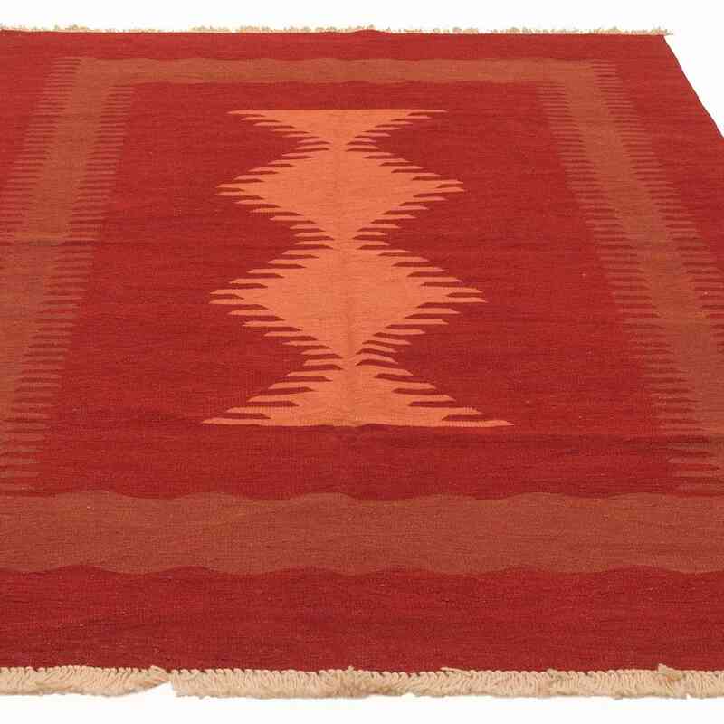 Red New Handwoven Turkish Kilim Rug - K0008679