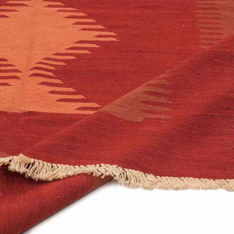 Red New Handwoven Turkish Kilim Rug - K0008679