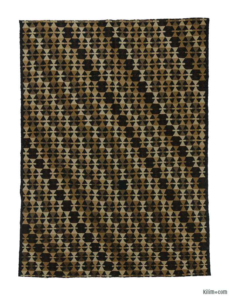 Marrón Nueva Alfombra Turca Kilim - K0008680