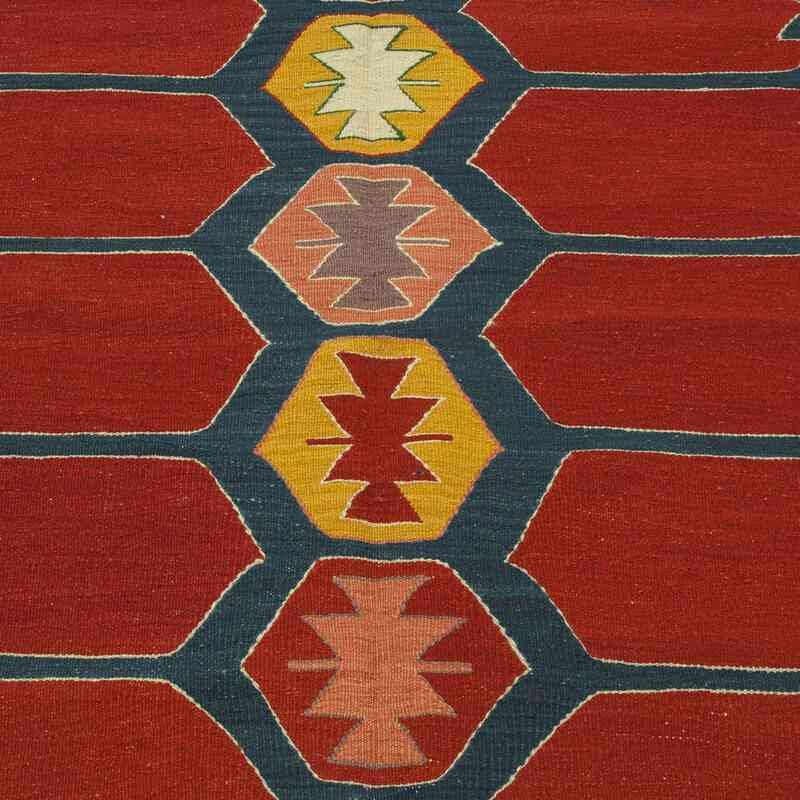 Red New Handwoven Turkish Kilim Rug - K0008682