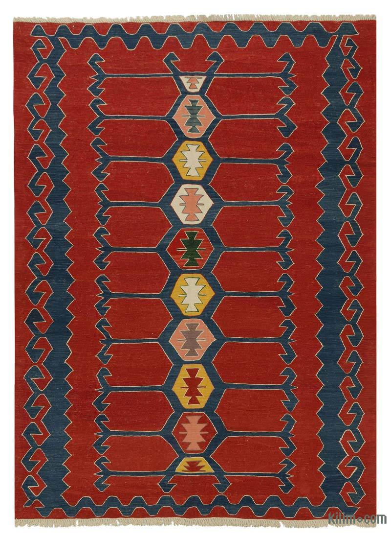 Red New Handwoven Turkish Kilim Rug - K0008682