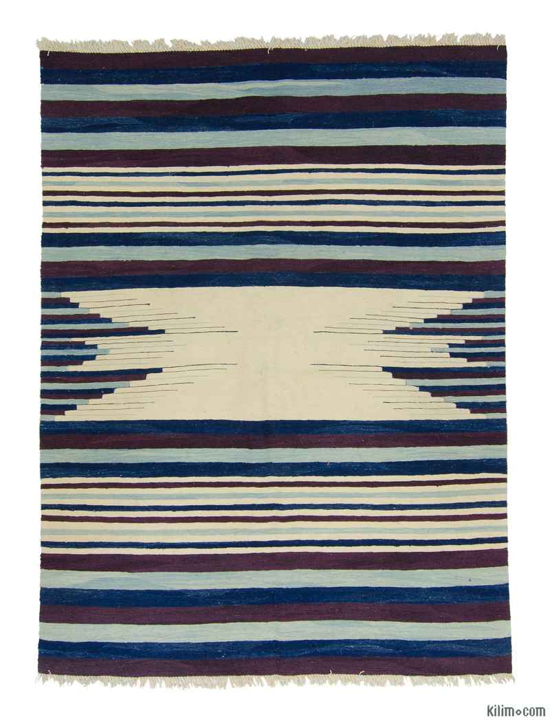 New Handwoven Turkish Kilim Rug - 5' 11" x 7' 11" (71" x 95") - K0008683