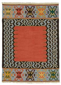 New Turkish Kilim Rug - 5'  x 6' 9" (60" x 81")