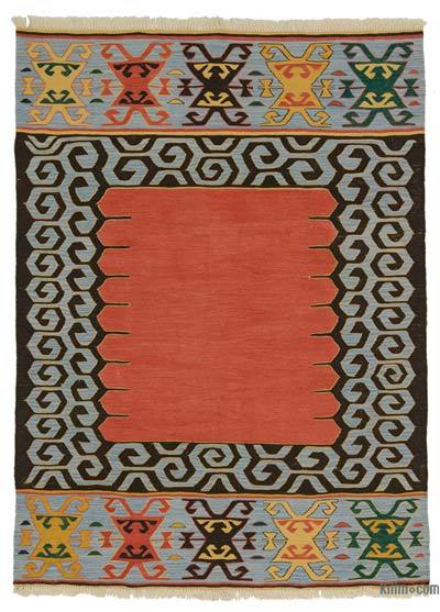 Kırmızı Yeni Kök Boya El Dokuma Kilim - 152 cm x 205 cm