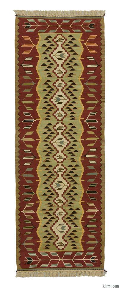Kırmızı, Yeşil Yeni Kök Boya Kilim Yolluk