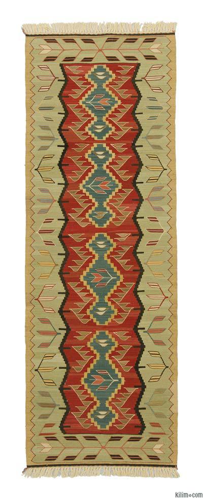Kırmızı, Yeşil Yeni Kök Boya Kilim Yolluk
