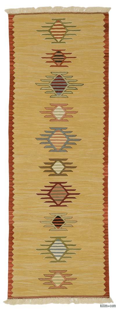 Sarı Yeni Kök Boya Kilim Yolluk