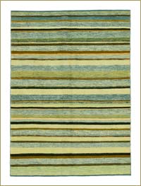 Green New Turkish Pile Rug - 4' 2" x 5' 9" (50" x 69")