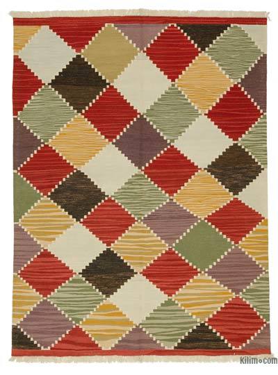 Çok Renkli Yeni Kök Boya El Dokuma Kilim