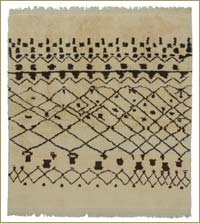 Bej, Kahverengi Yeni Fas Stili El Dokuma Tulu - 236 cm x 250 cm