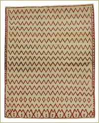 New Moroccan Style Hand-Knotted Tulu Rug - 4' 6" x 5' 8" (54" x 68")