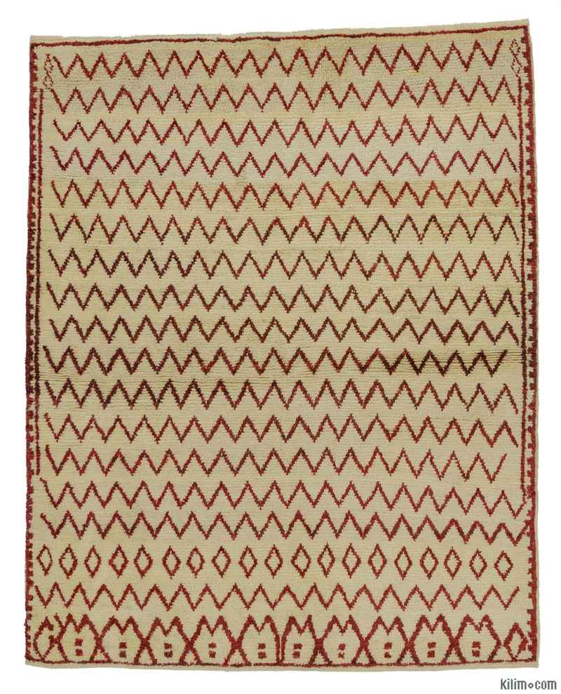 New Moroccan Style Hand-Knotted Tulu Rug - 4' 6" x 5' 8" (54" x 68") - K0008990