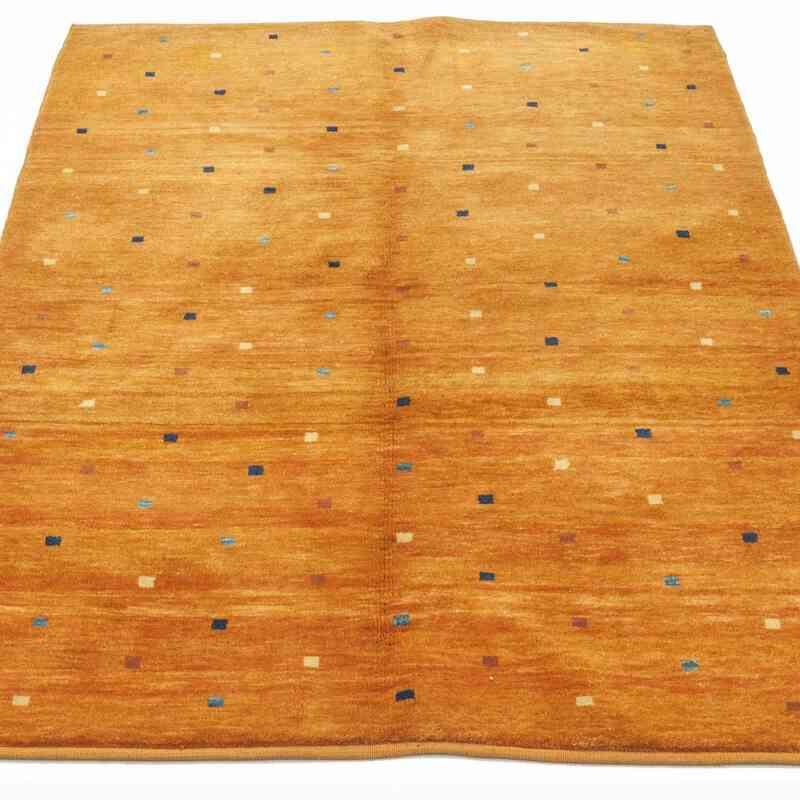 Yellow New Turkish Pile Rug - K0009018