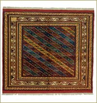 Multicolor Nueva Alfombra Turca De Pila - 141 cm x 162 cm