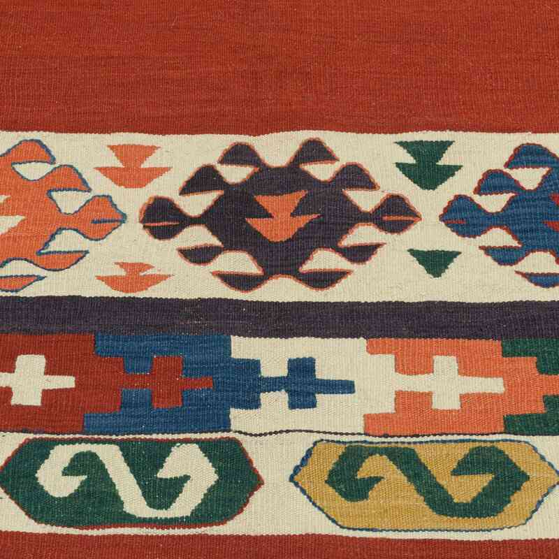 Red New Handwoven Turkish Kilim Rug - K0009647