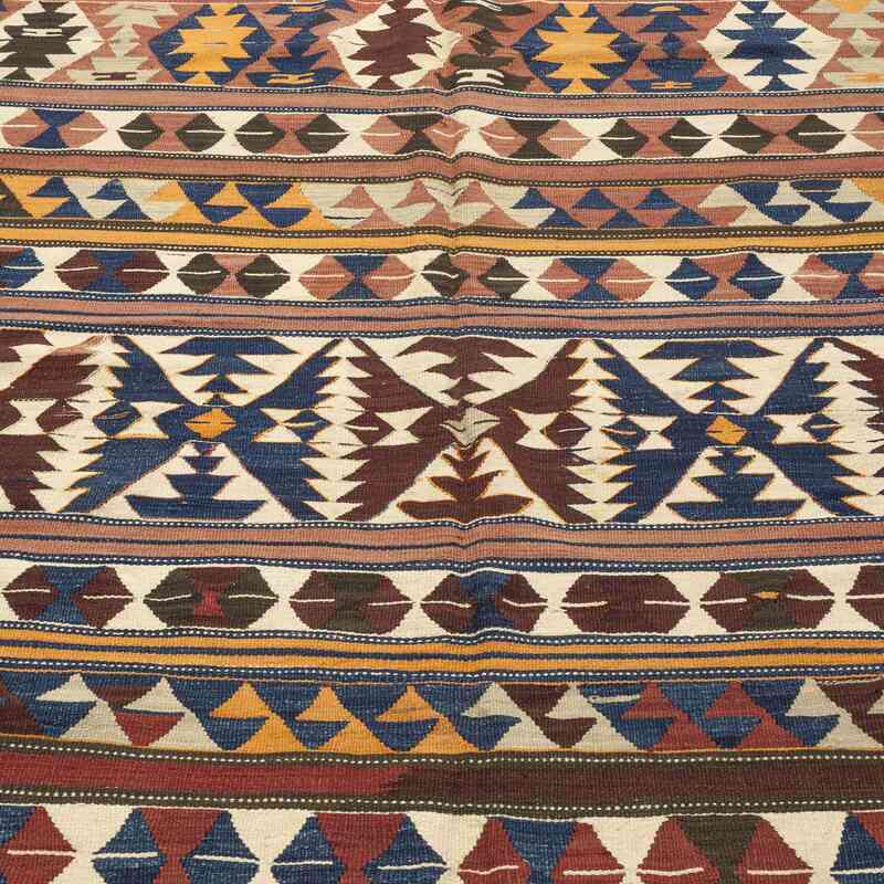 Multicolor Antique Balikesir Kilim Rug - 5' 3" x 8' 11" (63 in. x 107 in.) - K0009710