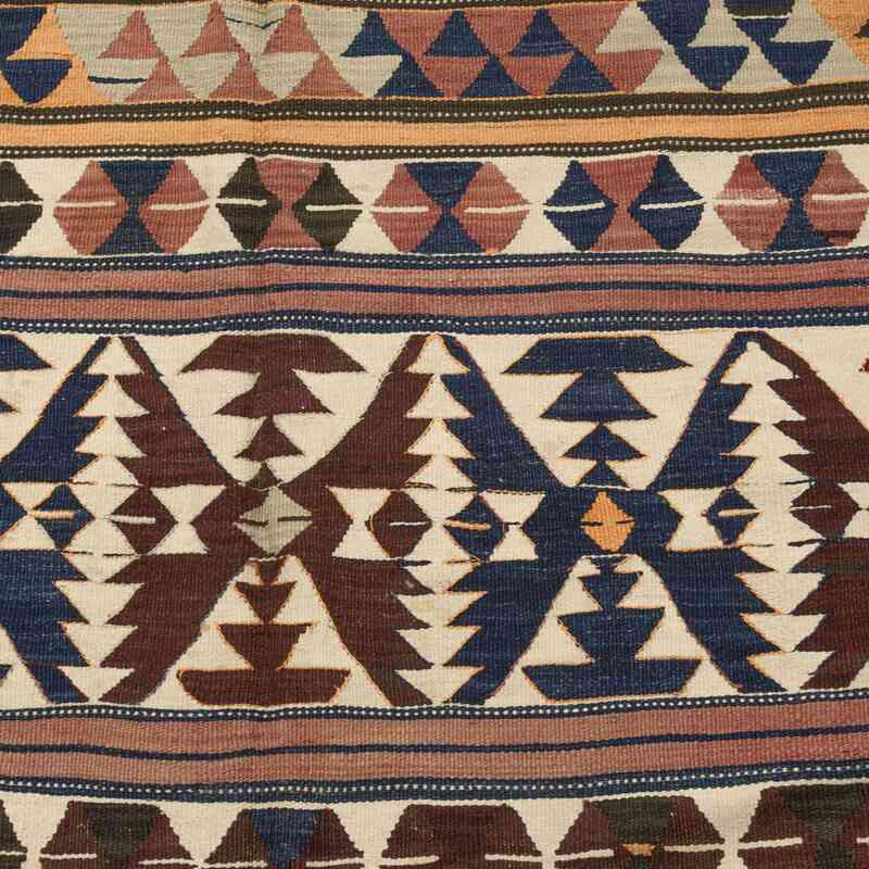 Multicolor Antique Balikesir Kilim Rug - 5' 3" x 8' 11" (63 in. x 107 in.) - K0009710