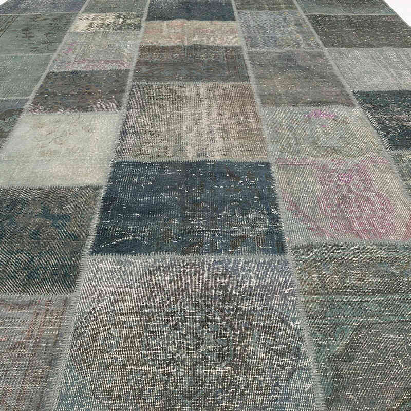 Patchwork Hand-Knotted Turkish Rug - 8'  x 10'  (96" x 120") - K0010496