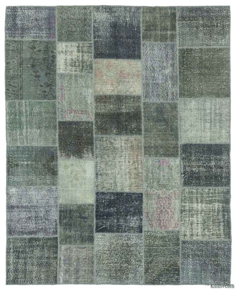 Patchwork Hand-Knotted Turkish Rug - 8'  x 10'  (96" x 120") - K0010496