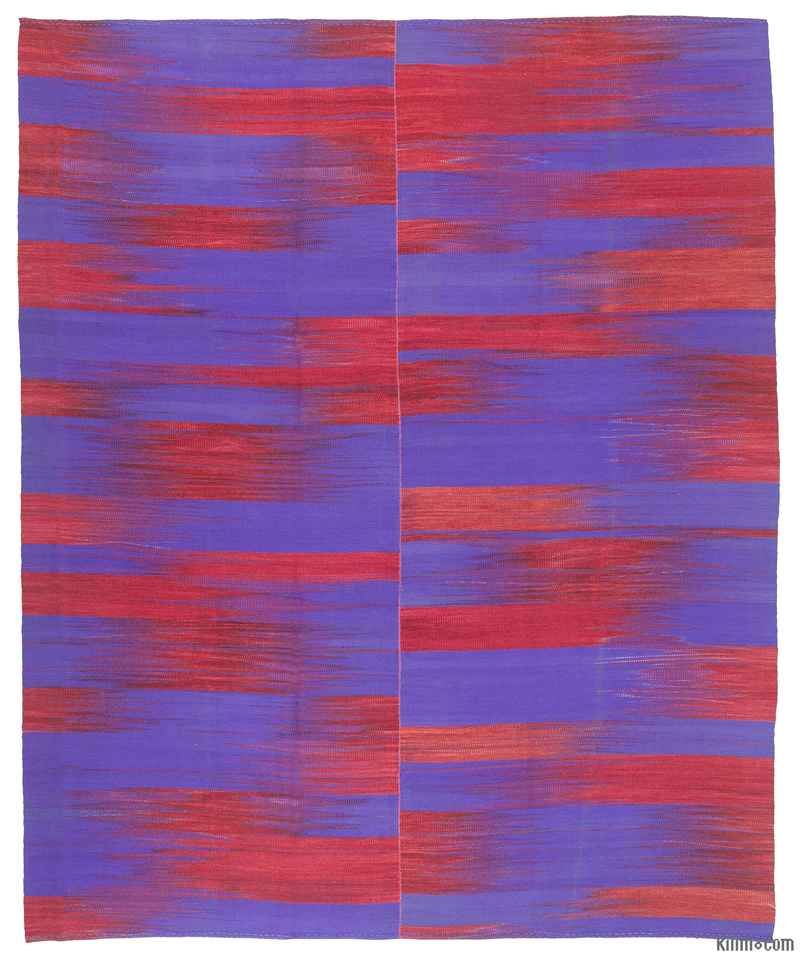 Lacivert, Kırmızı Yeni Anadolu Kilimi - 297 cm x 368 cm - K0010530