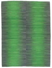 Green, Gray Neo Caspian Kilim Rug - 9' 10" x 13' 1" (118" x 157")