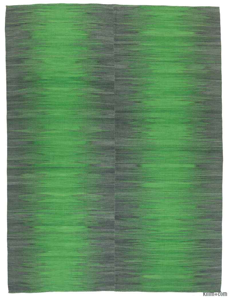 Yeşil, Gri Yeni Anadolu Kilimi - 300 cm x 399 cm - K0010533