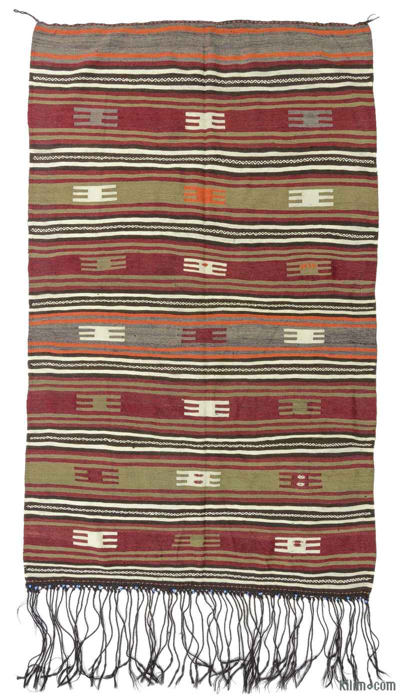 Multicolor Alfombra Vintage Mut Kilim - 147 cm x 232 cm - K0010564
